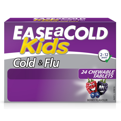 Ease A Cold Kids Cold & Flu Chewable Berry Tablets 24 Tablets
