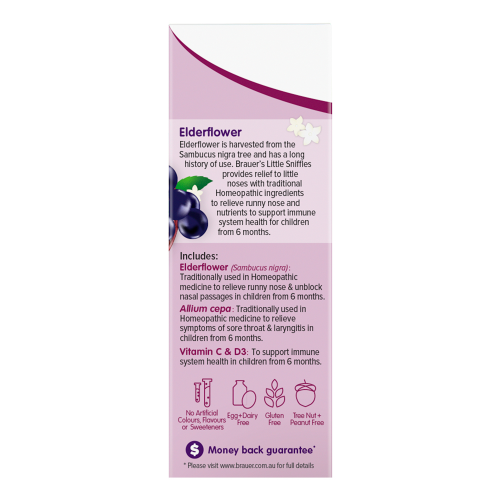 Brauer Sambucus Little Sniffles For Infants & Kids 50mL