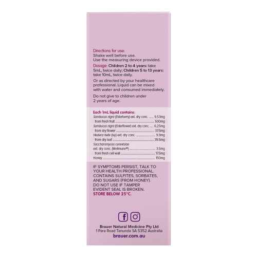 Brauer Sambucus Cold & Flu Forte For Kids 100mL