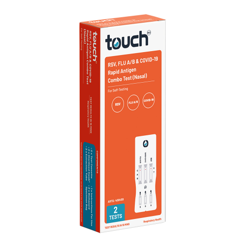 TouchBio RSV, Flu A/B & COVID19 Rapid Antigen Combo Test (Nasal) 2 Pack