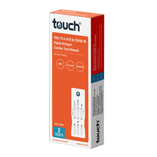 TouchBio RSV, Flu A/B & COVID19 Rapid Antigen Combo Test (Nasal) 2 Pack