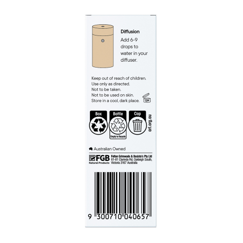 Bosisto's Decadent Tiramisu Diffuser Oil 10mL