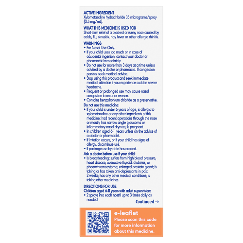 Otrivin Nasal Spray Junior 10mL