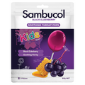 Sambucol Soothing Kids Throat Pops Black Elderberry 8 Pack