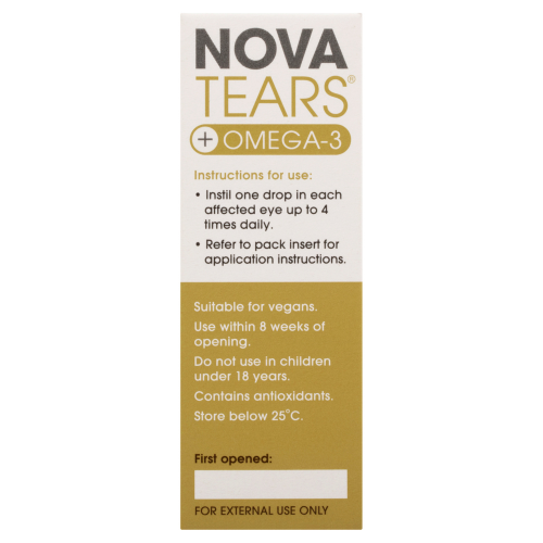 Nova Tears + Omega3 Lubricating Eye Drops 3mL