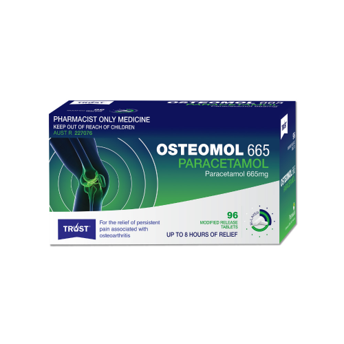 Osteomol 665mg Tablets 96 Blister Pack (Panadol Osteo equivalent)